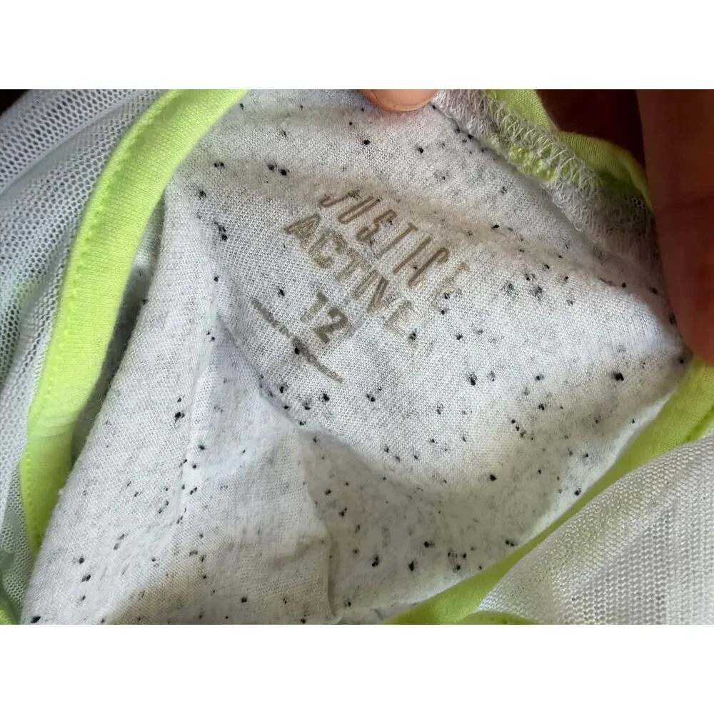 Justice Girls Size 12 Active 'Always Be Brave' Speckled Tank